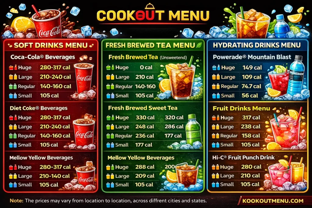 Cookout Drinks Menu Cookout Drinks Menu